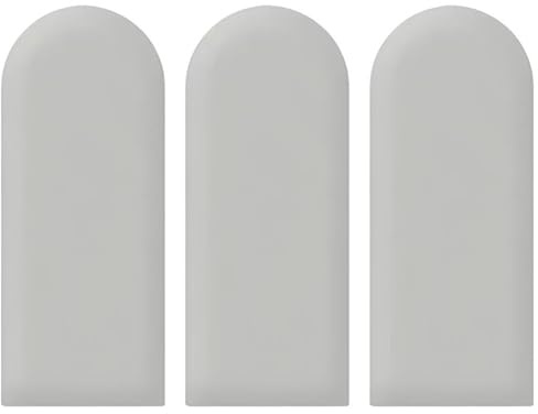 SXEVZOO 3 Stück Gepolstertes Kopfteil Polsterpaneel - Oval Schwamm-Wandpaneele - 3 cm Dick Kinder Antikollision Weiche Wandschoner - Bett Dekorativ(Grey,20x55cm)
