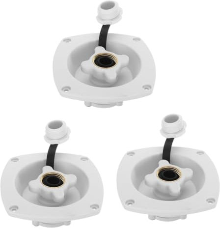 SOLUSTRE 3stücke Rv Wasser Einfüllstutzen Mit Deckel Hochwertiger Wasseranschluss Für Wohnmobile Und Yachten Installieren Verhindert Wasseraustritt Langlebiges Design Für Camping Und