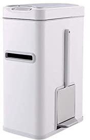 Poubelles à ouverture automatique en acier inoxydable, capacité de 1,8 gallon, apportez votre propre porte-mouchoirs, brosse de toilette, déchets à l'extérieur et à la maison (couleur : champagne) (bl