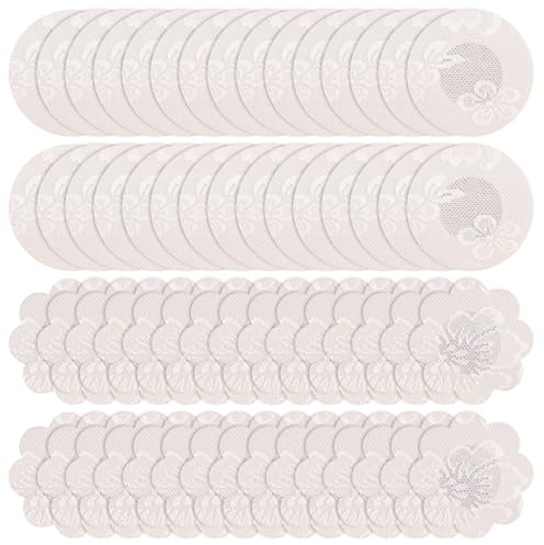 60 Pièces Protège-tétons Invisibles, Jetables Cache Tétons Nipple Cover Breast Petals Stickers, Cache Teton Femme, Respirants Couvre Seins Mamelons, Ronde & Prune