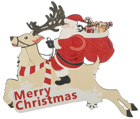 Gatuida Holz Weihnachtsdeko Für Türrahmen Weihnachtswandrahmen-Ornament Türecke-Dekoration Feiertags-türschmuck Partyzubehör