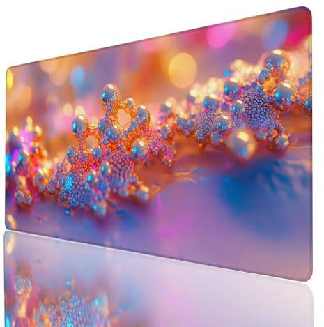 Tapis de Souris Blanc Tapis de Souris xxL 1000 x 500 x 3mm, Sous-Main Bureau Rêve avec Base en Caoutchouc Antidérapant et Imperméable, Améliorez Précision et Vitesse, pour Travail Deco Bureau 3550-GYL