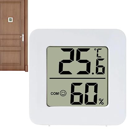 Temperatura digitale e monitor di umidità per interni | Dispositivo di misurazione climatico interno preciso con un display LCD chiaro | Igrometro, termometro con indicatore di comfort per casa, uffic