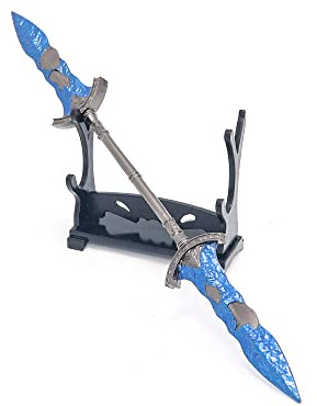 haobook Figurines d'action Twinblade de Gargouille des Anneaux d'Elden répliques de 8,6 in Collection Cadeaux Fournitures de fête décoration de Bureau entièrement en métal pour Sac à Dos Cadeau