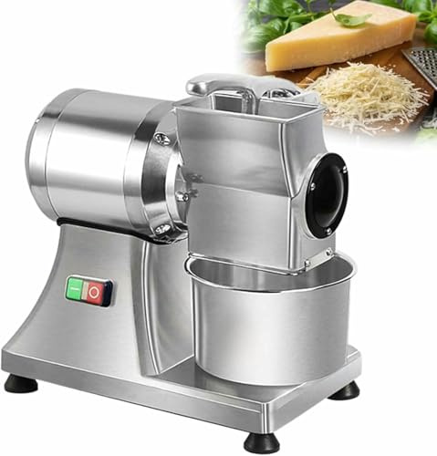 OJHGRDFV Rallador de Queso eléctrico, rallador de Queso rotativo Comercial de Acero Inoxidable de 550 W, Adecuado para Mantequilla de Queso, Pan, Salvado