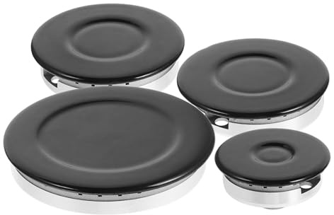 Operitacx Stove Accessories Concave Surface Burner Caps Flame Cap for Electric Cooktop Double Burner Stove Top Cover