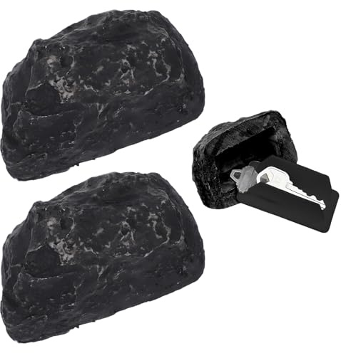 2 Pcs Cache Clef Clé Exterieur Pierre Cache Clé Clef Cachette De Cl-É Aspect Pierre Cache-clés De Rechange Résistant Aux Intempéries Et Discret Pour Le Jardin, L'entrée Et En Déplacement