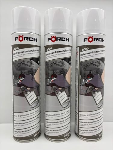 Förch 3X L2000 HOHLRAUMVERSIEGELUNG HOHLRAUM HOHLRAUMWACHS Spray ROST 600ML