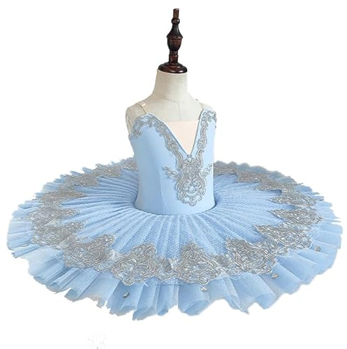 Yaaxinb 2025 Professionell Kinder Mädchen Ballett-Tutu Schwanensee Pfannkuchen-Tutu Ballerina-Partykleid Tanzkostüme