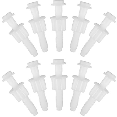 Veemoon Lot de 10 Vis de Fixation Universelles pour Abattant de Wc en Plastique Résistant à L'humidité la Corrosion, Matériel D'installation pour Siège de Toilette, Pièces