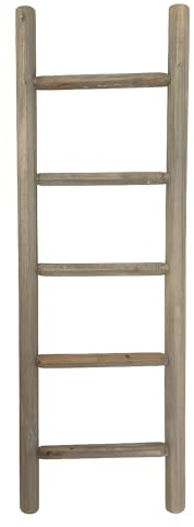 UNUS Dekoleiter Holzleiter Wand Dekoration Handtuchhalter 120cm grau | Deko Leiter