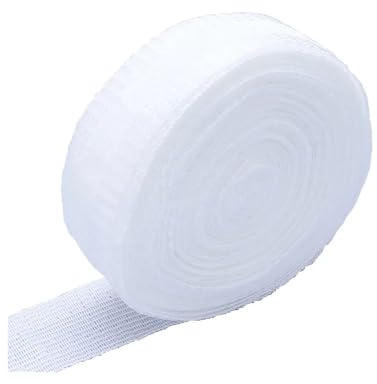 Byxfållband 5M 5 färger självhäftande tejp för fållbyxor, tejp för jeans för reparation, för tyg för gör-det-själv-sömnad (WHITE)