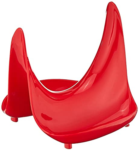 Hutzler Repose-cuillère et support pour couvercle de casserole, grand, rouge