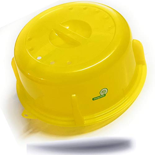 Kerafactum Campana para Platos, proteccin contra Aromas, Cubierta microondas, Salpicaduras, de Polipropileno, con ventilaci, apilable, dimetro 26,5 cm, Color LIM