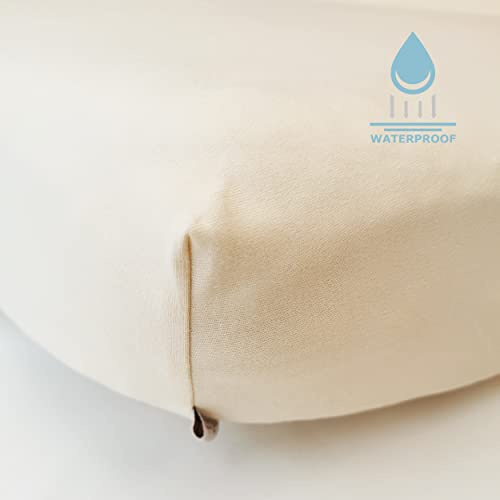 ÜneeQbaby Wasserdichtes, voll ausgestattetes Bettlaken - Bio-Baumwolle, Oeko-TEX Klasse I-Zertifiziert, Matratzenbezugschutz für Babybett, Kleinkind und Kinderbett