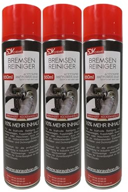 SDV Chemie Bremsenreiniger Spray 3X 660 ml Power Brake Cleaner 360° Ventil Teilereiniger