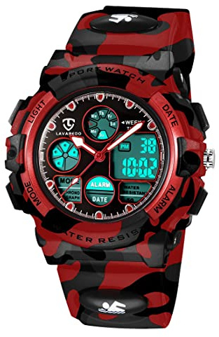 aswan watch Digitaluhr Kinder Mädchen Jungen mit Wecker,Stoppuhr,LED Licht,Datum-Sport Armbanduhr mit Silikonarmband
