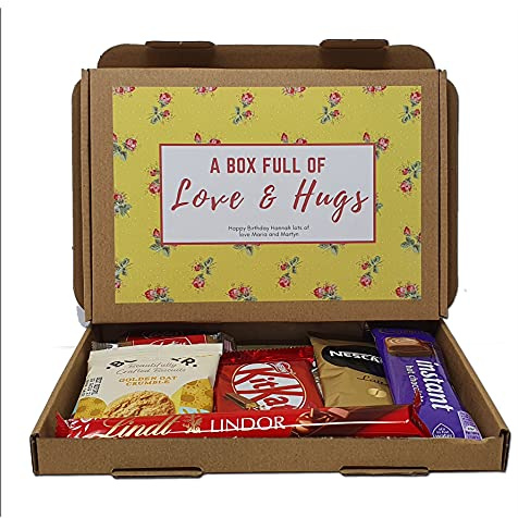Treasured Forever Tea - Hug in a Box, Letterbox Gift, Mixed Hot Drink (Yellow Floral - 1 Count)