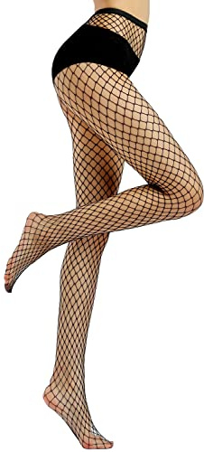 Generico Collant Donna sexy vita alta Calze a rete Collant