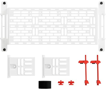 Legrand - OnQ AC1050-EMK Kit combinado de placa de montaje de 5 pulgadas, blanco/rojo