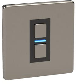 Lightwave LP21MK2 Smart Dimmer with Energy Monitoring, 1 Gang, Stainless Steel - Works with Alexa, Google Assistant, HomeKit. iOS & Android Compatible