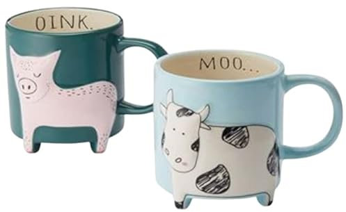 Cha Cult teemando® Becher Ed & Barry Keramik, 2-fach sortiert 0,35 l