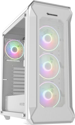 Genesis PC Case IRID 505 ARGB Side Window White Midi Tower Power Supply Included No