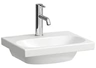 LAUFEN Lua Aufsatz-Handwaschbecken, 1 Hahnloch, ohne Überlauf, 450x350mm, H8160800001561, Farbe: Weiß