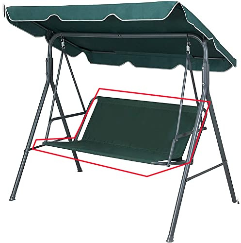 Funda de Asiento de Jardín para Columpio de Jardín, para Silla Mecedora de Jardín, Fundas para Silla de Jardín, 2 y 3 Plazas (113 x 47 x 47 cm), Color Verde