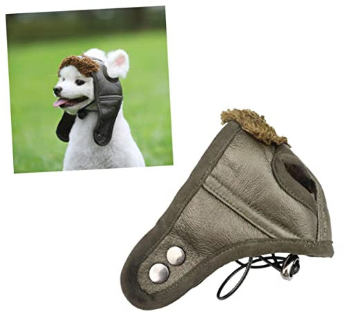Mipcase Kostüm-haustierpilotenmütze Braun Kreative Show Für Hunde Katzen Party Weihnachtsdeko Elegante Kopfbedeckung