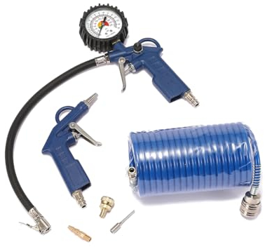 Air Tool kit 6 Pcs Compressed Air Set Pneumatic Compressor accesories Tool(Dark Blue)