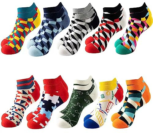 GEYIWSSXY Calzini colorati per uomo e donna 39-42 Calzini corti divertenti per uomini Calzini casual in cotone, Taglia unica
