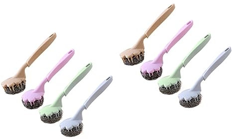 GLEAVI 6stücke -drahtbürste Mit Plastikgriff Haushalts-küchenreinigungsbürste Für Geschirr Töpfe Und Spülen Ergonomisch rutschfest Farblich Zufällig