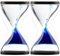 TFA Dostmann Contra Sanduhr mit nach Oben laufenden Kügelchen, Kunststoff, Blau, L 65 x B 24 x H 117 mm (Packung mit 2)