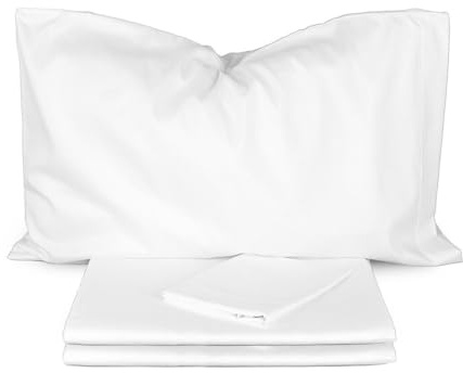 Morbidissimi Set lenzuola Completo letto, Sotto + Sopra + federa, No Stiro, Colore Bianco, Singolo, Tinta Unita in Microfibra, Made in Italy J605