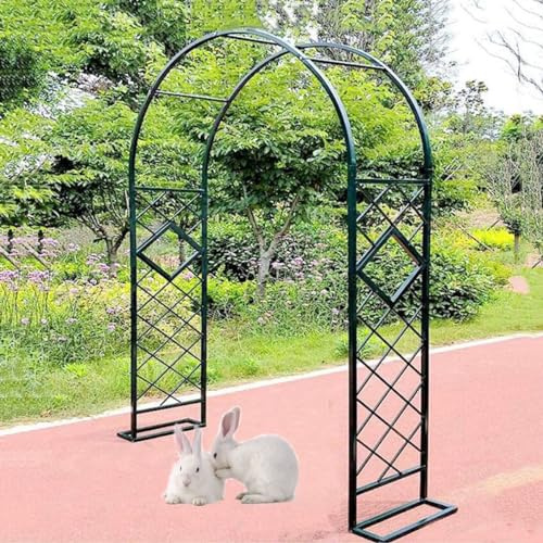 ZYXWLC Arco da Giardino Arco Rose in Ferro per Glicine, Arco da Metallo Resistente, Pergolati da Giardino per Piante Rampicanti,Arco A Traliccio(Green,W380xH270cm)