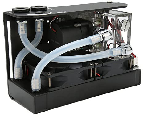 CPU Water Cooler Pump, 600L H PC Water Cooling Integrated Mute, Aluminum Heat Exchanger Liquid Cooling Radiator Heat Sink with Fans for CPU PC Water Cool System