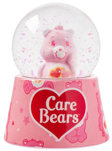 Care Bears Love-A-Lot Bear Mini Light-Up Snow Globe | 3 Inches Tall