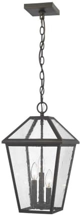 Bailey Street Home 3 Light Outdoor Chain Mount Lantern in Traditional Style 10 inches Wide by 18 inches High-Oil Rubbed Bronze Finish 372-Bel-4314862