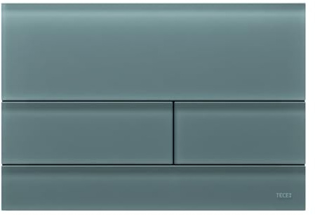TECEsquare II WC-Betätigungsplatte Glas, für Zweimengentechnik, 9240826, Farbe: Glas signalgrau satiniert