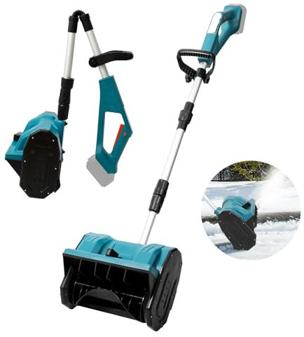 Akku Schneefräse für Makita 18V Akku, Akku Schneeschaufel mit 25cm Arbeitsbreite, 20cm Räumhöhe, 8m Wurfweite, Länge Verstellbar, Faltbare Aufbewahrung (ohne Akku und Ladegerät)