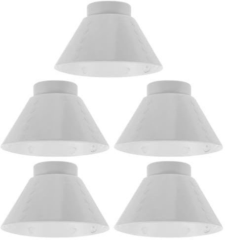 Cabilock 5 Piezas Cabezal De Luz De Rosca E27 Con Interruptor Y Cable Pantalla De Lámpara Protectora De Plástico Para Iluminación Interior Y Exterior