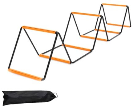 Kueohse Vikbar agility-stege fotbollsträningsutrustning för hopphastighetskoordning och fotarbete, 8 rutnät för barn och vuxna