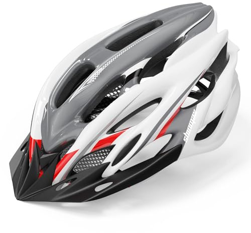 Casque Velo Homme,Shinmax Casque Velo Femme avec Lumière et à Détachable Visière Certifié CE Casque Velo Adulte Ajustable Casque VTT Sac Portable Casque Vélo Spécialisés Casque Velo Route