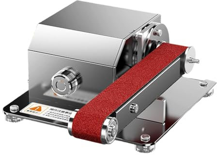 MagiDeal Mini levigatrice a nastro, levigatrice da banco elettrica, utensile da taglio, affilatura coltelli, lucidatura, lucidatrice, affilatrice per coltelli
