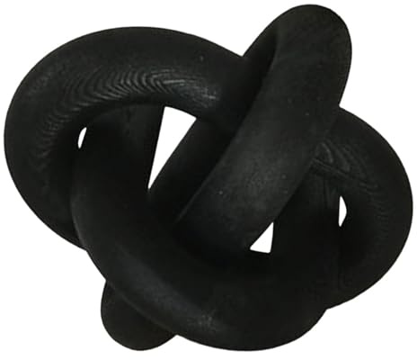 Healifty Wooden Chain Link Decor for Living Room or Dormitory, Handcrafted Wood Material with Chic Simple and Fresh Style, Home Decor Ornament to Create a Warm Home Vibe, Black Wall