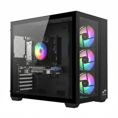 STGsivir PC Gaming, Ordenador de Sobremesa Gaming, GeForce RTX 2060 Super 8GB GDDR6,Ryzen 5 3400G hasta 4.2Ghz,16GB DDR4,1TB SSD,WiFi 6,BT5.0,RGB Ventiladores x3,Windows11 Pro