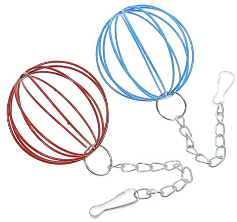 TOYANDONA 2 Stück Hängender Kaninchen Futterball Aus Eisen Klein Leichter Gras Futterspender Für Kleintierkäfige Mit Aufhängevorrichtung Spielerisch Für Kaninchen Und Nager
