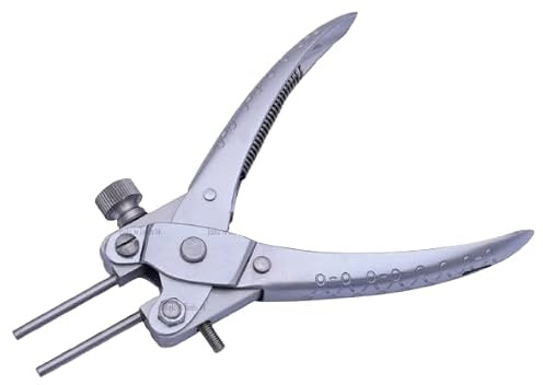 3 mm & 3 mm Parallel Action Round Nose Pliers, Adjustable Jaws Stop with Side Screw, Professional Jewellery Crafts Tool