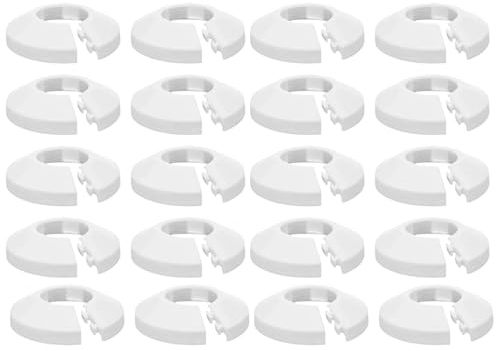 Copertura per tubi radiatore - 20 pezzi copertura per collare con tubo di 16 mm di diametro - maniche per tubazioni 'acqua, per radiatore bagno esterno WC doccia lavabo